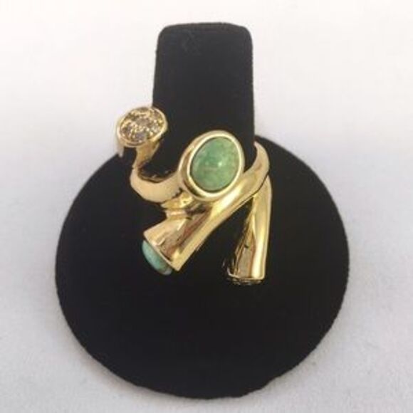 Turquoise abstract ring - Picture 2 of 3